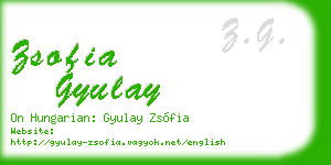 zsofia gyulay business card