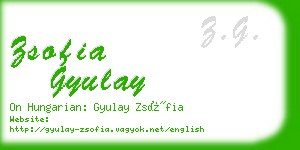 zsofia gyulay business card